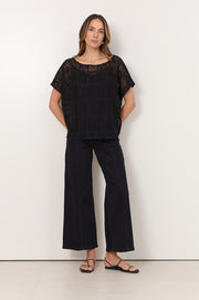 Claudia Lace Top (Black)