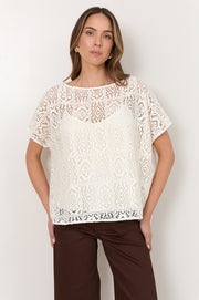 Claudia Lace Top (Cream)