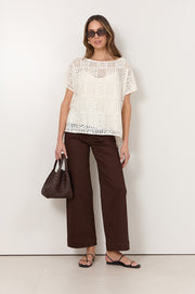 Claudia Lace Top (Cream)