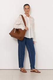 Darby Tie Detail Shirt (White)