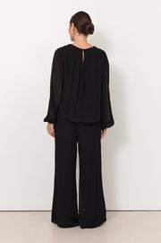 Candice Long Sleeve Top (Black)