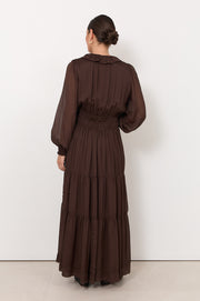 Marcela Maxi Dress (Chocolate)