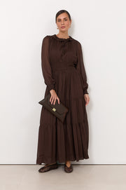 Marcela Maxi Dress (Chocolate)