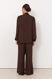 Penelope Long Sleeve Top (Chocolate)