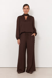Asani Wide Leg Pant (Chocolate)