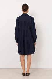 Calli Lightweight Denim Short Dress (Dark Denim)