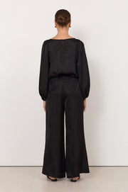 Asani Brocade Wide Leg Pant (Black)