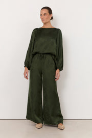 Ulla Boat Neck Top (Green)