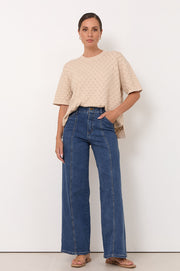 Adele Wide Leg Jean (Mid Denim)