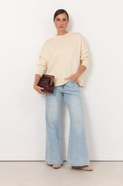 Lucille Long Sleeve Knit Jumper (Cream)
