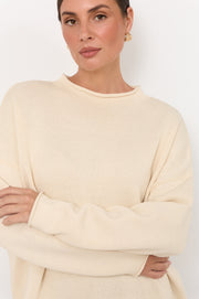 Lucille Long Sleeve Knit Jumper (Cream)