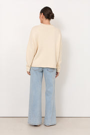 Lucille Long Sleeve Knit Jumper (Cream)
