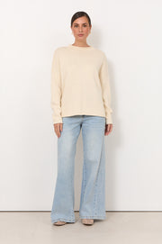 Lucille Long Sleeve Knit Jumper (Cream)