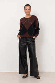 Samsara Argyle Knit Jumper (Print)