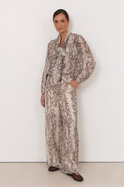 Parker Snake Print Wide Leg Pant (Print)