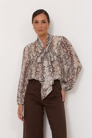 Penelope Snake Print Top (Print)
