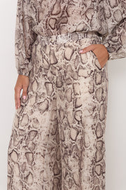 Parker Snake Print Wide Leg Pant (Print)