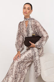 Parker Snake Print Wide Leg Pant (Print)