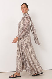 Penelope Snake Print Maxi Dress (Print)