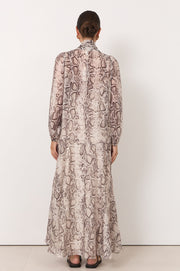 Penelope Snake Print Maxi Dress (Print)