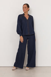 Harper Lightweight Denim Pant (Dark Denim)