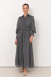 Daniela Stripe Maxi Dress (Navy)