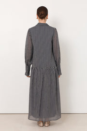Daniela Stripe Maxi Dress (Navy)