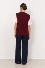 Zayla Knit Vest (Wine)