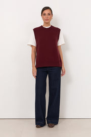 Zayla Knit Vest (Wine)
