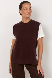 Zayla Knit Vest (Chocolate)