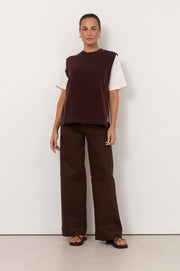 Zayla Knit Vest (Chocolate)