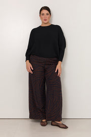 Marisol Batwing Knit Top (Black)