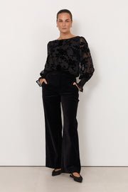 Nisha Velvet Pant (Black)