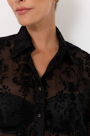 Estelle Burnout Shirt (Black)