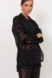 Estelle Burnout Shirt (Black)
