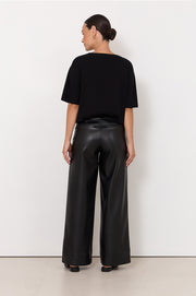 Agatha Faux Leather Pant (Black)