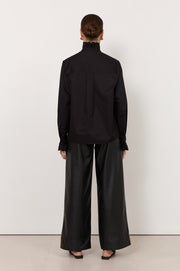 Dante Frill Poplin Shirt (Black)