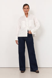 Dante Frill Poplin Shirt (White)