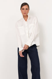 Dante Frill Poplin Shirt (White)