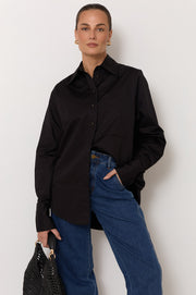 Raya Poplin Shirt (Black)