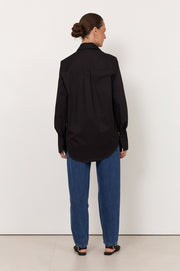 Raya Poplin Shirt (Black)
