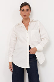Raya Poplin Shirt (White)