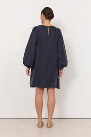 Sorrel Cupro Short Dress (Navy)