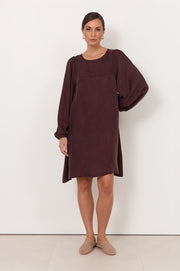Sorrel Cupro Short Dress (Plum)