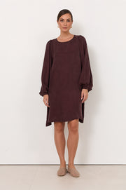 Sorrel Cupro Short Dress (Plum)