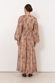 Melissa Maxi Dress (Leopard)