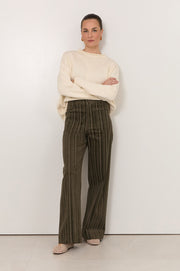 Lucy Corduroy Stripe Pant (Khaki)