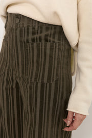 Lucy Corduroy Stripe Pant (Khaki)