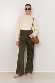 Lucy Corduroy Stripe Pant (Khaki)