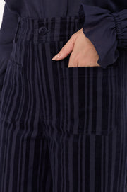 Lucy Corduroy Stripe Pant (Navy)